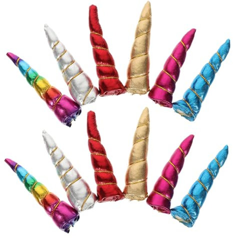 JOINPAYA 12stücke Einhorn-hörner-haarband-accessoires Für Mädchen Diy-haarband-materialien Glänzendes Einhornhorn Zum Selbermachen