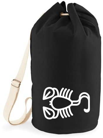 Huuraa Seesack Skorpion Sternzeichen Symbol 20 Liter Black Baumwolle Rucksack Geschenkidee