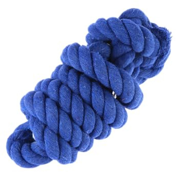 2 Meter Langes Blaues Baumwollseil mit Karabinerhaken | Dreisträngig, Robust Verarbeitet, Vielseitig Einsetzbar, Passend für Alltag