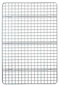 ZHSOAO Parrillas Rejilla de Acero Inoxidable Antiadherente for Enfriar Galletas, Pan, Barbacoa, Accesorios de Cocina for repostería De Barbacoa(25x19x1.5cm)