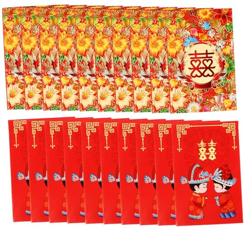 HIAKDOFT 80 Stück Rote Umschläge Kleine Briefumschläge Praktische Geldbeutel Für Hochzeit Festliche Chinesische Geschenkumschläge Mit Segenszeichen Stabil Und Dekorativ