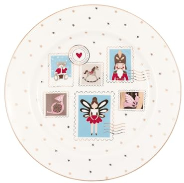 GreenGate [W0526] Plate Xmas Letter White
