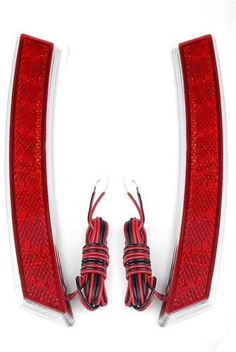 ZSHYTWE Luces Direccionales Luz LED De Posición Lateral Para Rueda De Coche, 18 LED, Intermitente, Para Camioneta, SUV, Camión, 12 V Indicador Retrovisor(Rojo)