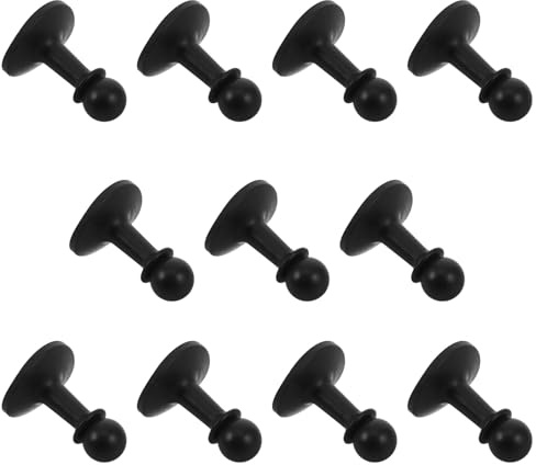 ABOOFAN Juego de 12 Postes de Soporte para Carpas de Exterior Varillas Negras de 12 CM Kit Ligero y Portátil para Reparación y Extensión de Tiendas Toldos y Lonas en Camping y