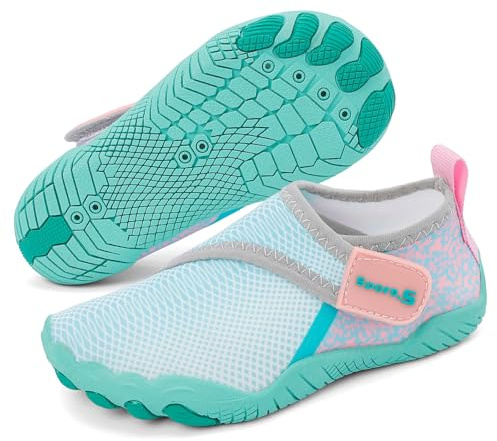 MASOCIO Kids Boys Girls Water Shoes Quick Dry Non-Slip Toddler Aqua Socks for Pool Beach Swimming Surfing
