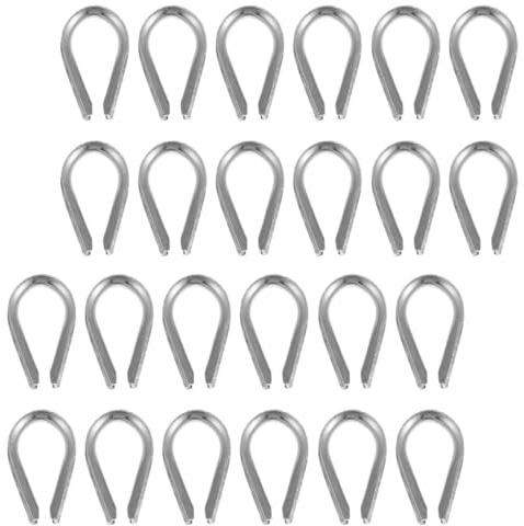 UTHCLO Guardacabos de Acero Inoxidable 304 para Cable Anillas Triangulares, 30 Unidades, Conexión Segura y Alta Eficiencia para Manualidades y Trabajos Industriales
