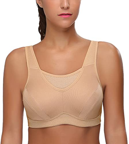 Wingslove dam sport bh utan båge inte vadderad High Impact Bustier stopp jogging BH