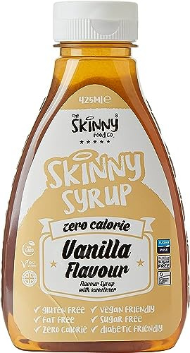 The Skinny Foods Flavoured Dessert Topping Syrup ,Sugar Free,Zero Calories (Vanilla Syrup)