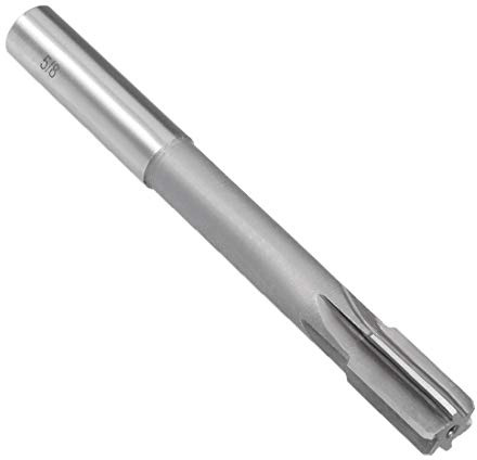 sourcing map Bohrreibahle 5/8 Zoll, H7 HSS Drehmaschine Reibahle 6 gerade Rillen Rundschaft Fräswerkzeug für Metall Nichteisenmetall Kupfer