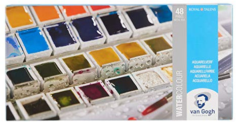 Van Gogh Aquarell-Farbkasten, 48 Farbnäpfchen