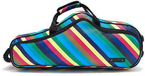 Beaumont „Candy Band“ Saxophontasche Koffer Hülle Etui Formschaumkoffer für Alt-Saxophon Instrumententasche Rucksack mit Schultergurt Gigbag farbig