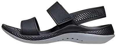 Crocs Women's Clog, Black Light Grey, 6 UK