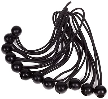 All-around24 Spanngummi Planenspanner 20cm Expander Gepäckspanner Expanderhaken Expanderschlinge mit Haken Spanner Spanngummi mit Spiral-Haken Expander Seile (12 Stück - Kugel)