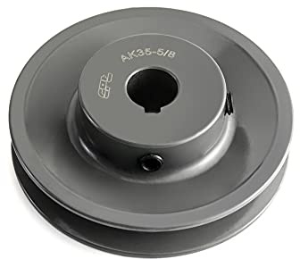 QWORK AK3558 Single Groove Web Sheaves, 3.55 OD 5/8 Bore V-Belt Sheave, A Belt Section, Cast Iron,for V-Belt
