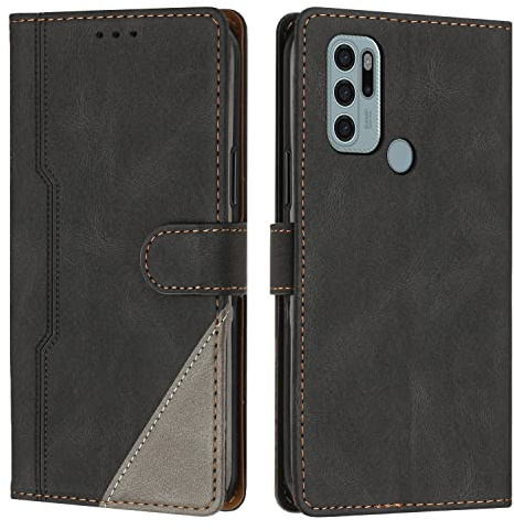 Radoo Funda para Motorola Moto G60S, Funda Cartera de Cuero Multifunción, Cierre Magnético con Solapa Antichoque, Flip PU Cuero Carcasa Magnético Caso Cartera Móvil Case para Motorola G60S (Negro)
