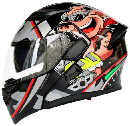 Motorradhelm | Enduro Adventure Street | Sicherheitsnormen DOT und ECE, ABS-Schale, integrierte Sonnenblende | Challenger Helmet | Erwachsene M