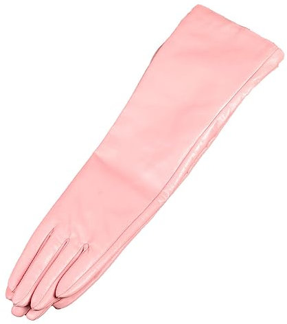 keusyoi Lange Lederhandschuhe Für Damen, Damen-Party-Abendhandschuhe, Lange Handschuhe, Winddicht, Modische Kleid-Handschuhe