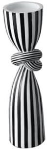 Simpls Schwarz-Weiß Gestreifter Twist-Kerzenständer Aus Harz, Ornament, Esstischdekoration, Unregelmäßiger Kerzenbehälterhalter, Ständer – Einfache Installation