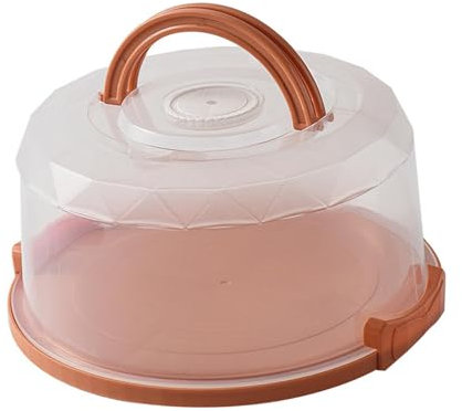Gralara Portatorte da 8 Pollici, Contenitore per Il Trasporto di Torte Portatile per Ciambelle, Contenitore per Cupcake per Piatti di Cupcake da Cucina per, Arancione