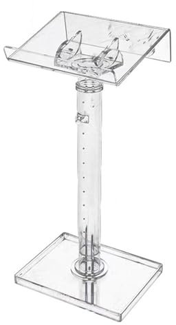 BIWKONI Acryl-Podiumsständer, Verstellbar, Moderne, Tragbare, Durchsichtige Rednerpulte Für Klassenzimmer, Konzerte, Kirchen, Reden, Kanzeln