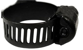 LoRier 50 Stück Edelstahl verstellbar 6–38 mm Bereich Schneckengetriebe schwarz Schlauchschellen Kit Schellen for Holzbearbeitung Federklemme (Size : 50PCS 19-29mm)