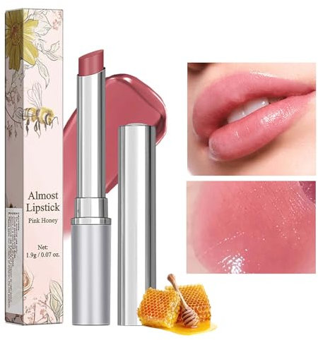 EONFAVE Pink Honey Lipstick, Hydrating Lip Balm, Pflegender Mirror Lippenstift, Lasting Moisturizing Lippenbalsam, Feuchtigkeitsspendender, Rosa Glossy Lip Makeup, Lippenpflege (1.9G)
