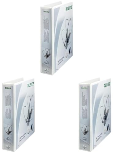 Leitz Ordner Präsentation breit weiß (Packung mit 3)