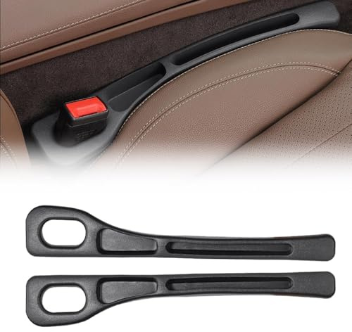 Aufbewahrungsbox für Autositze, 2025 Neu Autositz Gap Organizer Storage Box, Universal Auto sitz Lückenfüller Autositz Organizer Car Seat Gap Filler für Kleinigkeiten Handys CarSeat Gap (Schwarz, 2PC)
