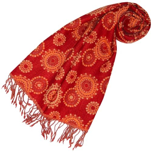 Lorenzo Cana - Damen Schal aus weicher Wolle aufwändiges Paisley Muster bunt mehrfarbig 32 cm x 153 cm Wollschal Wolltuch Damenschal Frauenschal 78669