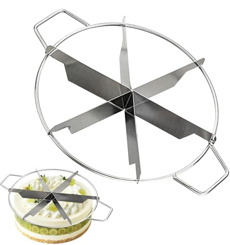 Cake Slicer, Round Cake Divider, Pie Slicer Marker, 6or7or8 Slices Portion Maker for Pies&Cakes, Cake Divider, Cake Cheesecake Cutter with Handle for Pastry Baking, Cake Portion Marker,31x26.5x7cm