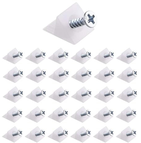 60 Pcs Drawer Repair Kit, Drawer Repair Kit with Screws, Drawer Supports, Drawer Sagging Repair Fix Mending Wedges, Plastic Corner Brace Angle Code Bracket Fastener with Screws for Furniture