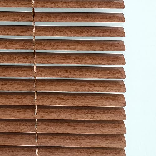 Aluminium-Jalousien für Fenster, Holzmaserung, Home Office, Lamellenvorhang, horizontale Jalousien, Sonnenschutz und Breite x Höhe (80 x 150 cm)