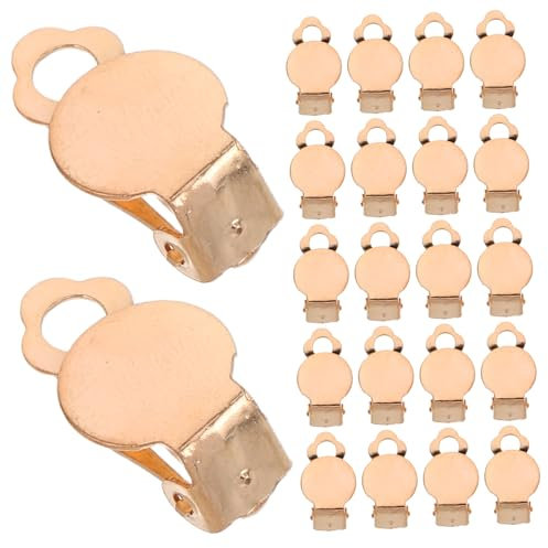 FRCOLOR 50stücke Ohrclip Nicht Durchstochene Ohren Sichere Frog-design Ohrclips Mit Glatter Oberfläche Und Für Täglichen Gebrauch Und Besondere Anlässe