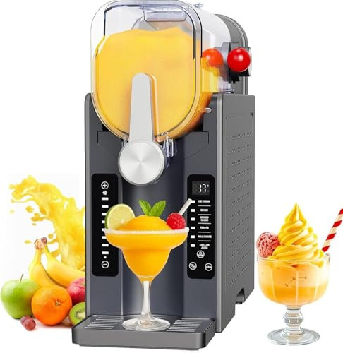 ZHLINGQ Granita Professionale, Macchina per Bevande Ghiacciate, Macchina per Bevande Ghiacciate con 6 modalità Preimpostate | Non Serve Ghiaccio | Granita Autopulente per Uso Domestico O Commerciale