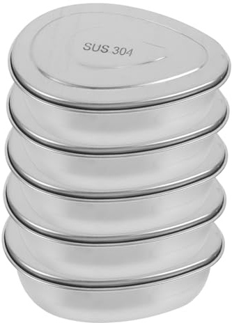 5 Pièces Plateau de Cuisson Inox Insert de Cuisson pour Œufs Accessoires de Cuiseur pour Casserole pour Dumplings les Aliments Sains