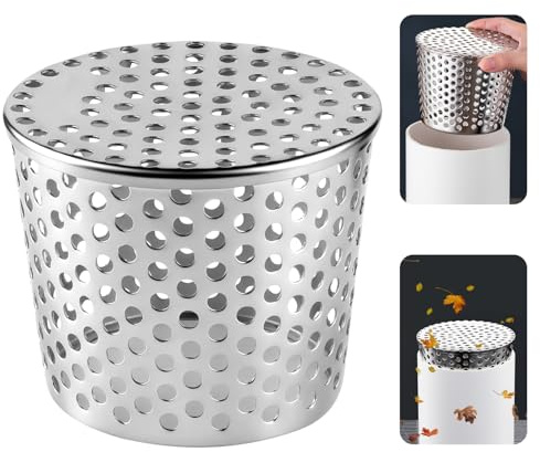 WOUYTPE Rejilla Sumidero, Rejilla Protectora Canalones, Protector Canalonesm, Puede Utilizarse en Cuartos de Baño, Balcones, Tejados, etc. Intercepta Rápidamente el Drenaje de Residuos (90mm)