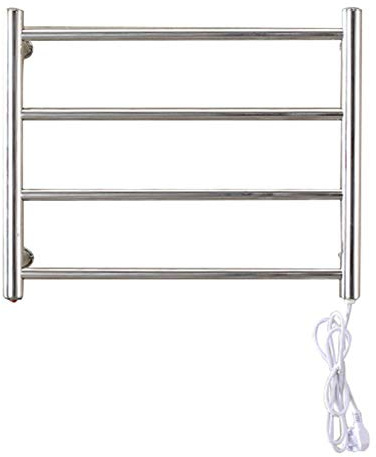 Radiatore scaldasalviette elettrico, da parete, in acciaio inox, per cucina, bagno e WC, scaldasalviette riscaldato a spina per asciugamani asciutti e comodi