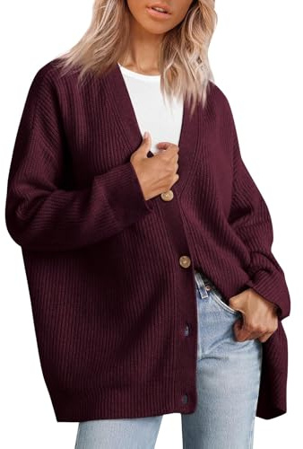 Cardigan Lana Donna Oversize Invernale Comoda Manica Lunga Aperto Davanti Leggero Maglia Lana Maglieria Maglioncino Cardigan Donna Cashmere L