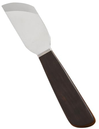 Alipis Coltello da Scarnitura per Pelle Lama Curva in Legno di Ebano Utensile Ergonomico per Lavorazione Artigianale per Smussatura e Taglio Preciso di Borse e Cinture