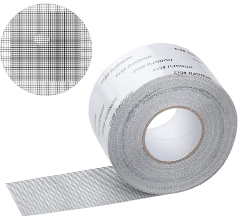 Zxglxinyao 1 rotolo di nastro di riparazione per zanzariera da 5 cm x 10 m, set di riparazione per zanzariera, nastro di riparazione per zanzariera, autoadesivo per la riparazione di porte e finestre
