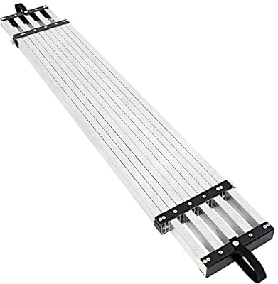 EliteEdge 8-13FT Telescoping Work Plank, 440LBS Capacity Aluminum Adjustable Work Platform Work Plank with Anti-Slip Surface, Equipped with Skid-Proof Platform Scaffold Ladder Accessory