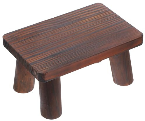 Veemoon Tabouret pour Personne Âgée en Bois Robuste, Marchepied Rectangulaire au Design Minimaliste, pour Chambre et Table à Manger