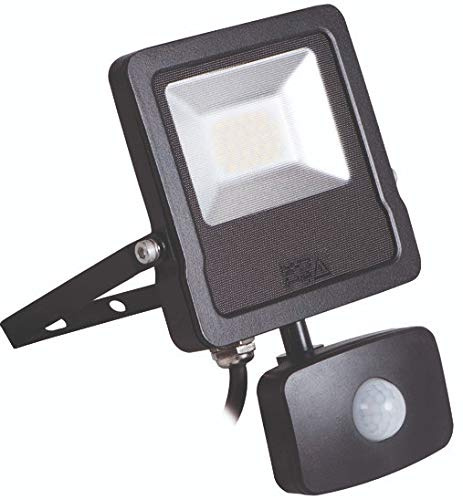 LED 20W Garden PIR Sensor IP44 Floodlight External Security Landscape Adjustable Wall Movement Exterior Lighting Flood Outside Waterproof Patio Detector Motion Energy Saving Spot Indoor Light 4000K