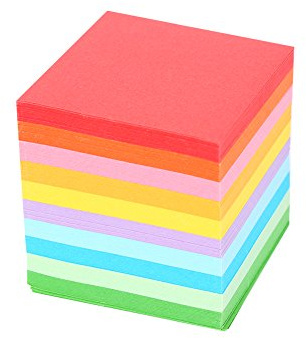 520 Stück Origami-Papier, 10 Farben, quadratisch, doppelseitig, Kran-Bastelblätter, 5 x 5 cm