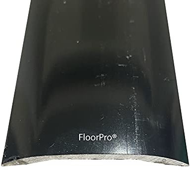 Self Adhesive Floor Cover Trim Door Bar Threshold - Covers Laminate Floors/Wood/LVT - Stick Down Transition Threshold Strip - Metal Plate Joins Flooring/Fills The Gap - Black Colour