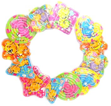 12 x Geduldspiel Ø 6 cm Geschicklichkeitsspiel Reisespiel Reisespiele Kugelspiele Mitgebsel STUWU