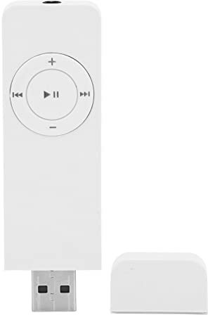 Goshyda Lecteur MP3, Carte Mémoire 64G Maximum 180 MAh Batterie sans Perte Son Décodé Mini Lecteur de Musique de Poche pour Les étudiants en Voyage(Blanc)