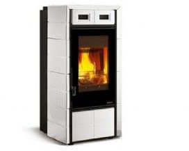 Generico Poele a bois FORTUNA 9.8 kW revetement en faience blanche