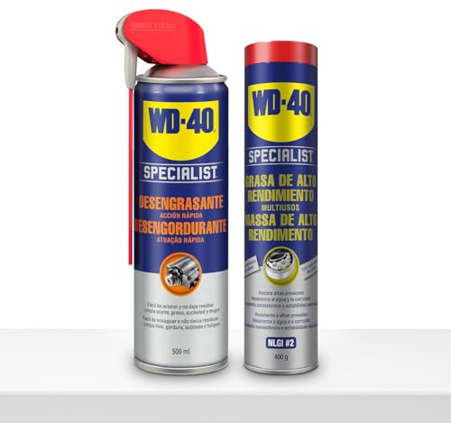 WD-40 Specialist - Bipack Desengrasante en Spray + Grasa de alto rendimiento en cartucho