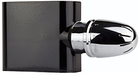 Ventil-Armaturen Set Multiblock Universal für Heizkörper Badheizkörper mit Mittelanschluss für Einrohrsystem (Durchgang (Rohre aus dem Boden), Schwarz)